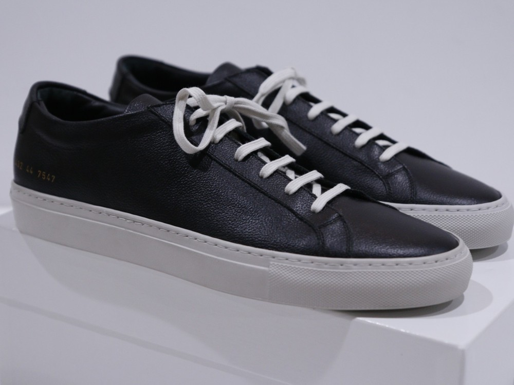 NEW COMMON PROJECTS ACHILLES CONTRAST BUMPY Black Leather 44 EU DISPLAY MODEL-image