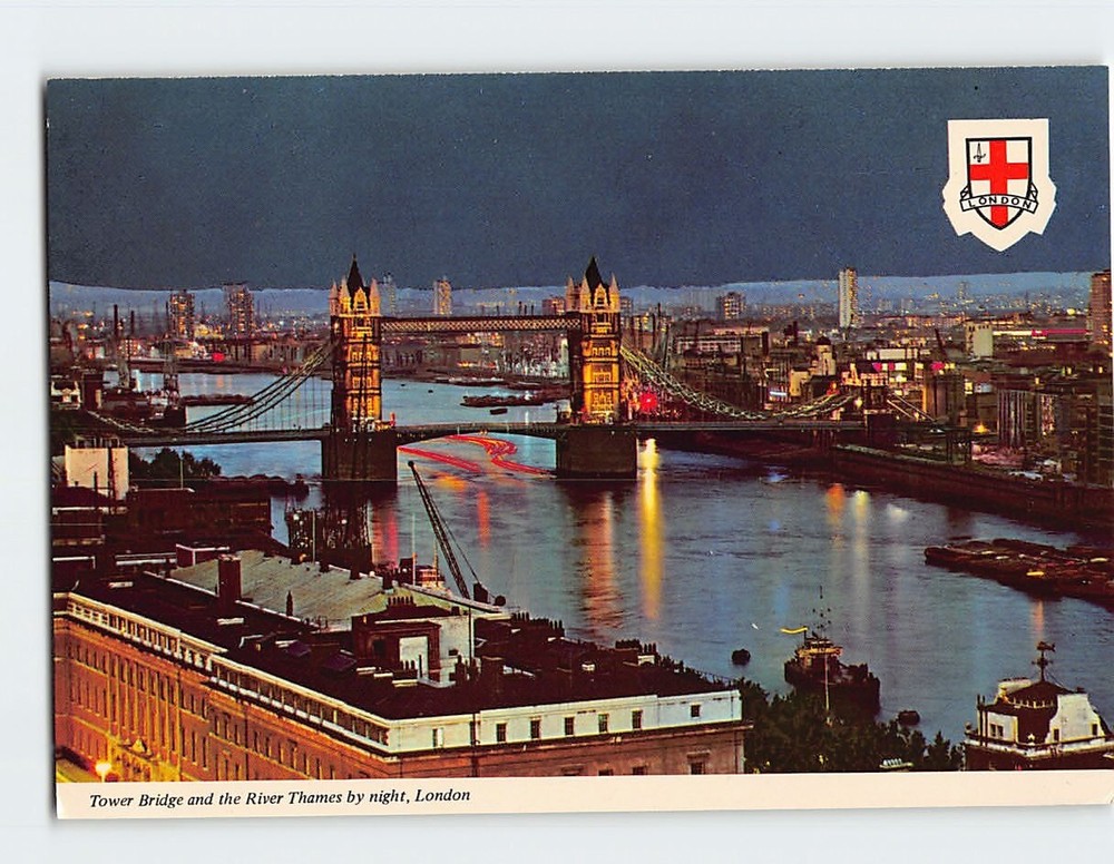 Postcard Tower Bridge & River Thames London England