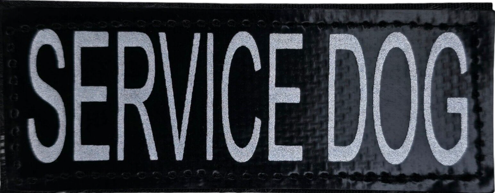 Tactical Reflective Service Dog Vest Hook Patch 1.5x4 Police Army Pet