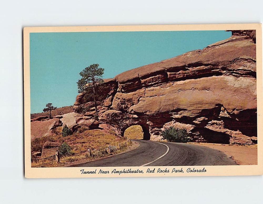 Postcard Tunnel near Amphitheatre Red Rocks Park Colorado USA