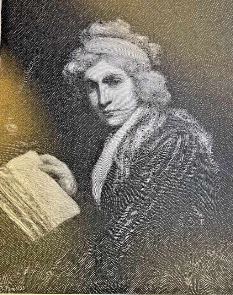 1899 Vintage Magazine Illustration Author Mary Wollstonecraft