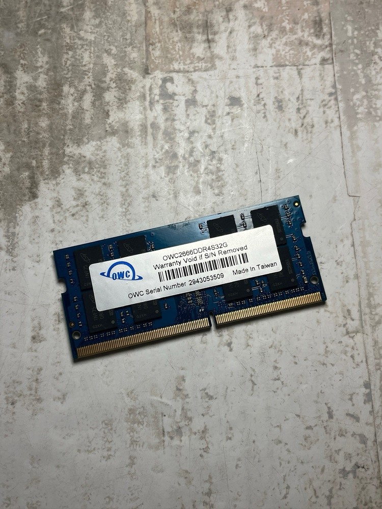 OWC 32GB DDR4 2666MHz SODIMM Laptop RAM OWC2666DDR4S32G PC4-21300 - Tested