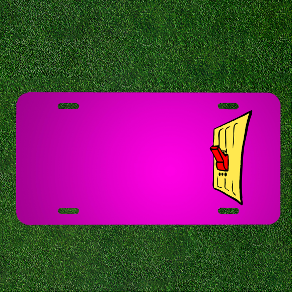 Custom Personalized Car License Plate with Names - Cutout Switch Energy Design