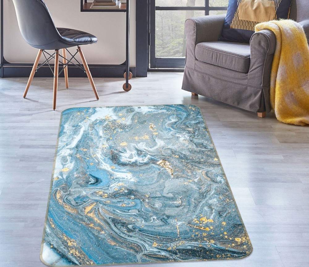 3D Blue Texture ZHUC2517 Game Non Slip Carpet Mat Photo Carpet Amy