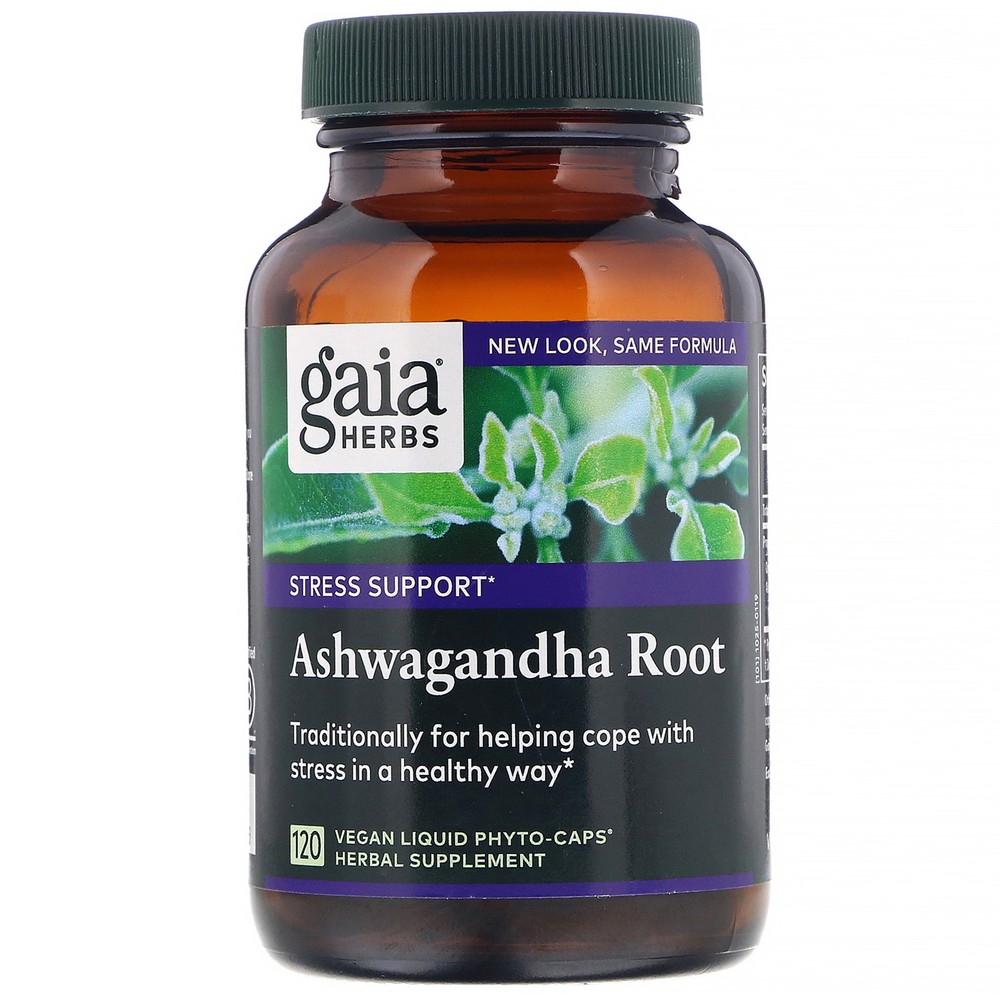 Gaia Herbs Ashwagandha Root- 120 Vegan Liquid Phyto-Caps