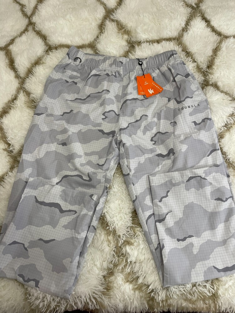 YoungLA Off the Grid Mesh Lined Snow Camo Pants Mens Size L NWT