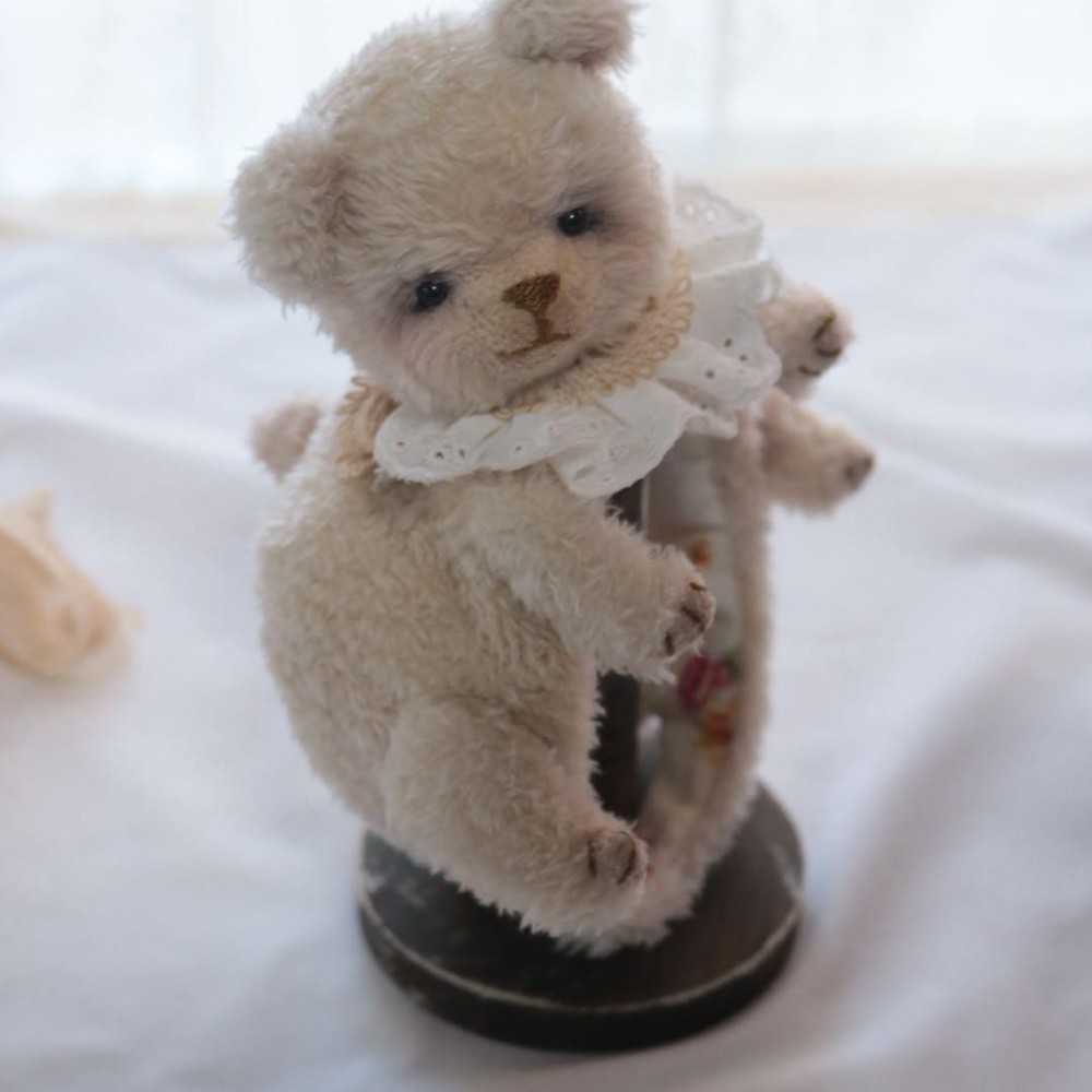 Teddy bear bear hat bear ear hat cafe au lait brown blythe #7fcc4a