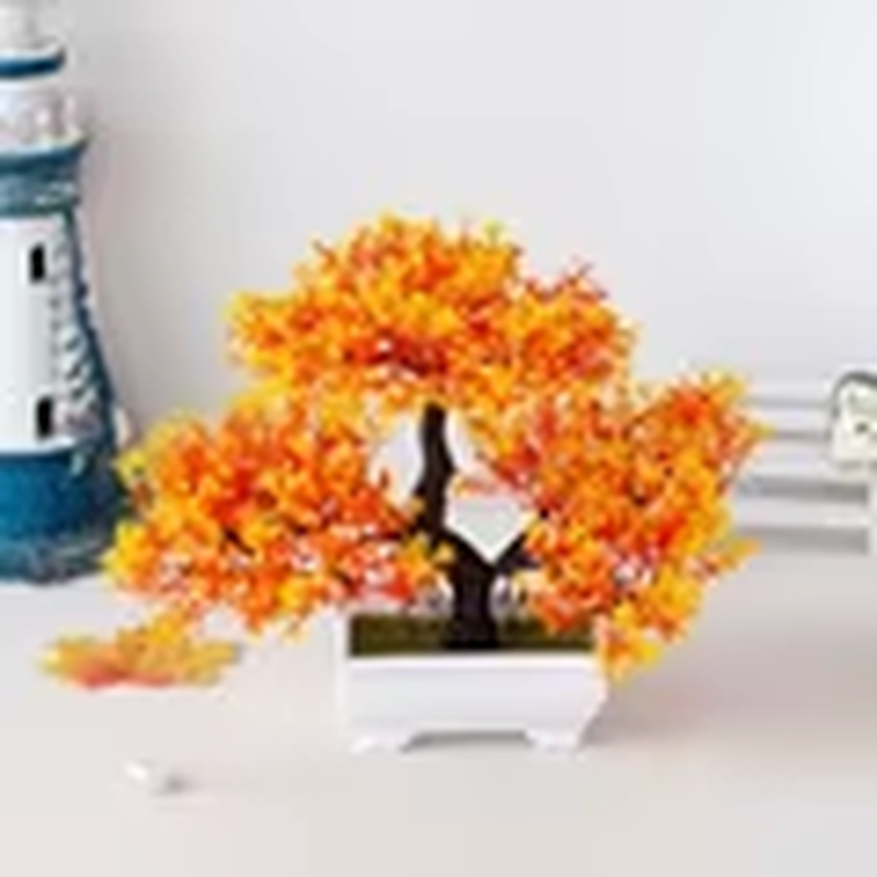 Artificial Plastic Plants Bonsai Small Tree Pot Potted Flower Garden Fake Plant