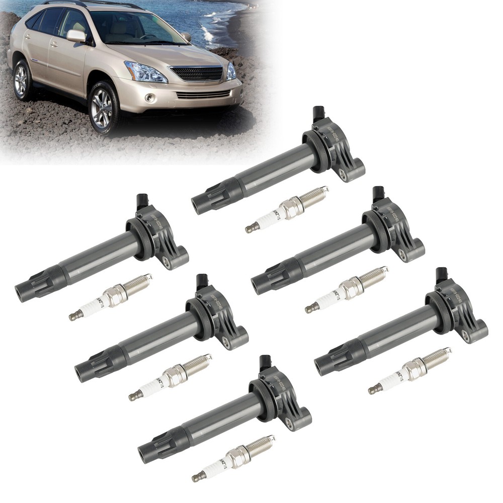 6x Ignition Coil & Spark Plug Kit UF506 for Toyota Solara Sienna 2004-2008