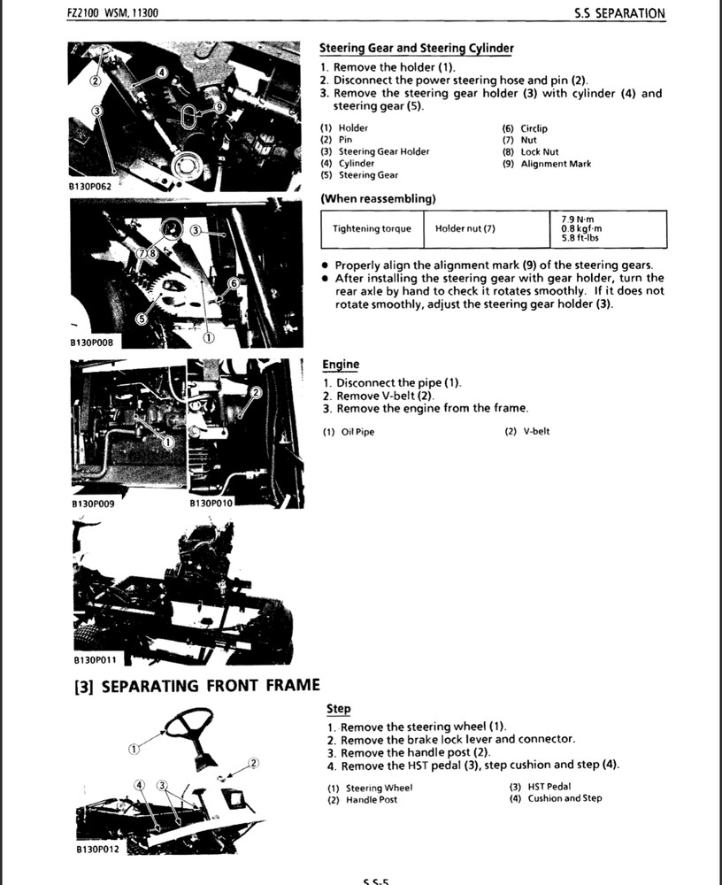 Kubota FZ2100 FZ2400 Service Repair Manual, Workshop Manual