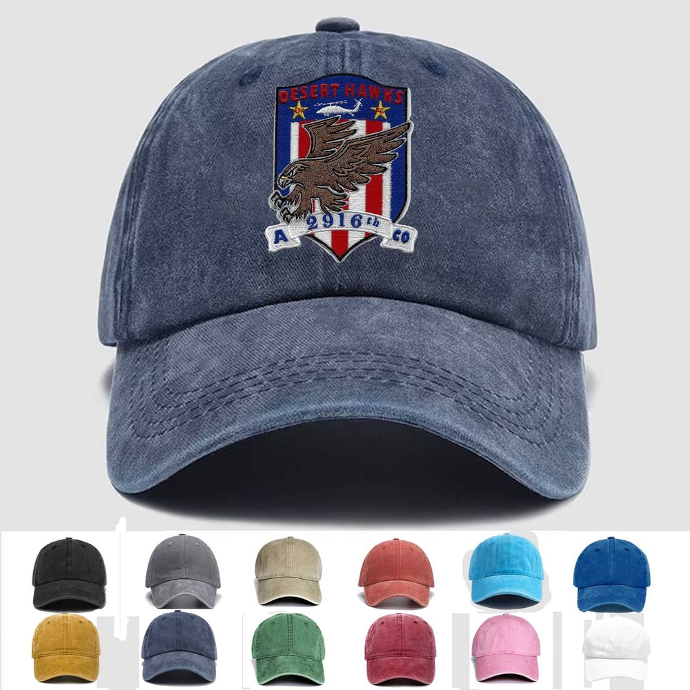 Custom Embroidered Hat A Company 2916th Aviation Battalion 2 Star, Gift Idea