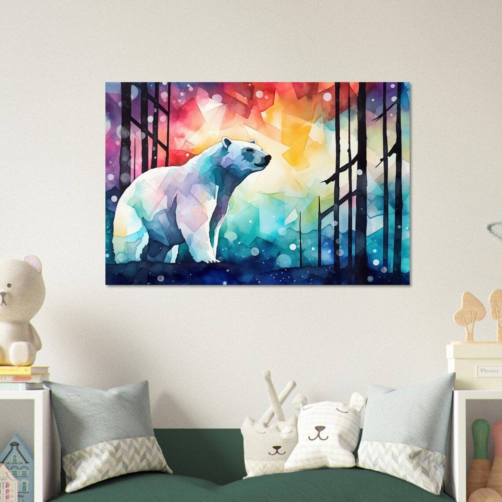 Polar Bear Painting Wall Art Canvas Unframed Print Art