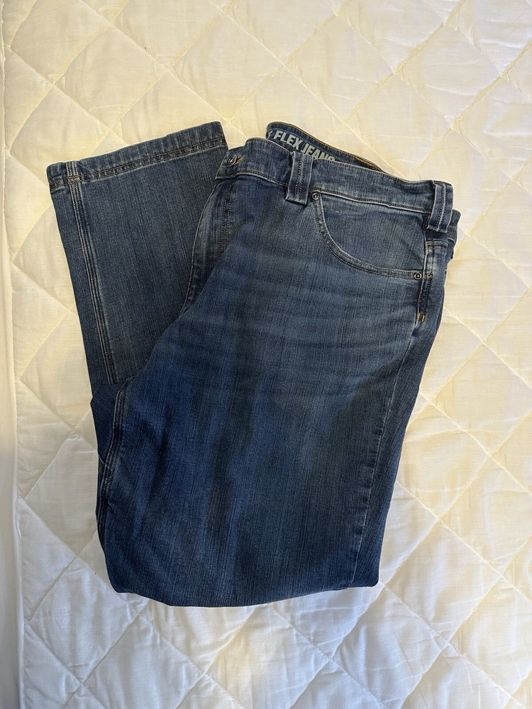 Duluth Trading Co Mens Ballroom Double Flex Jeans Standard Fit 42 x 30