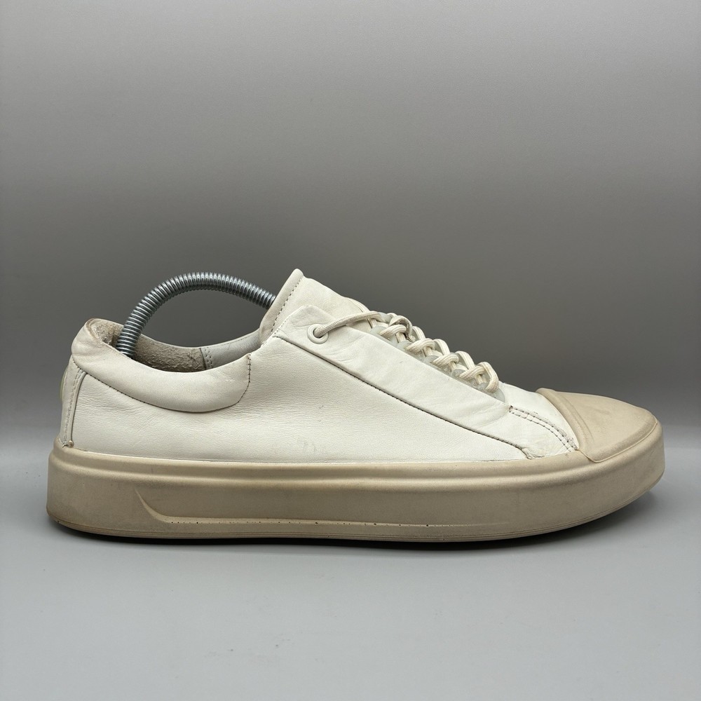 Ecco Flexure T-Cap Low Sneakers Men’s 9 Shadow White Leather Fluidform
