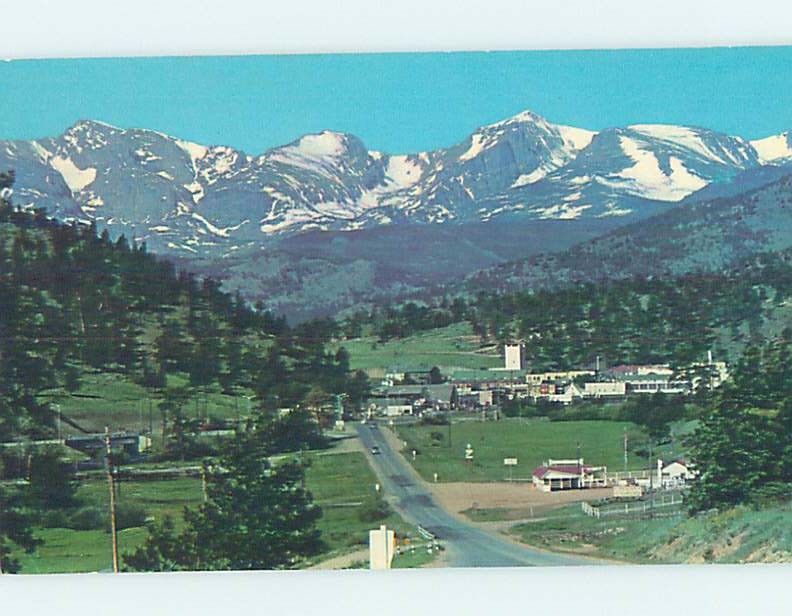 Pre-1980 AERIAL VIEW OF TOWN Estes Park - Near Denver Colorado CO a/01 AD3275