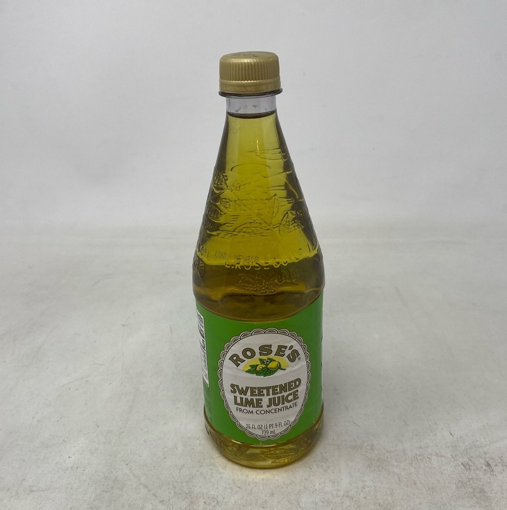 Rose's West India Sweetened Lime Juice, Green Label, 25 fl oz Bottle
