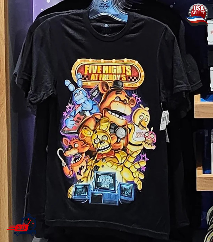 Universal Halloween Horror Nights HHN Five Nights At Freddy's FNAF Black T-Shirt