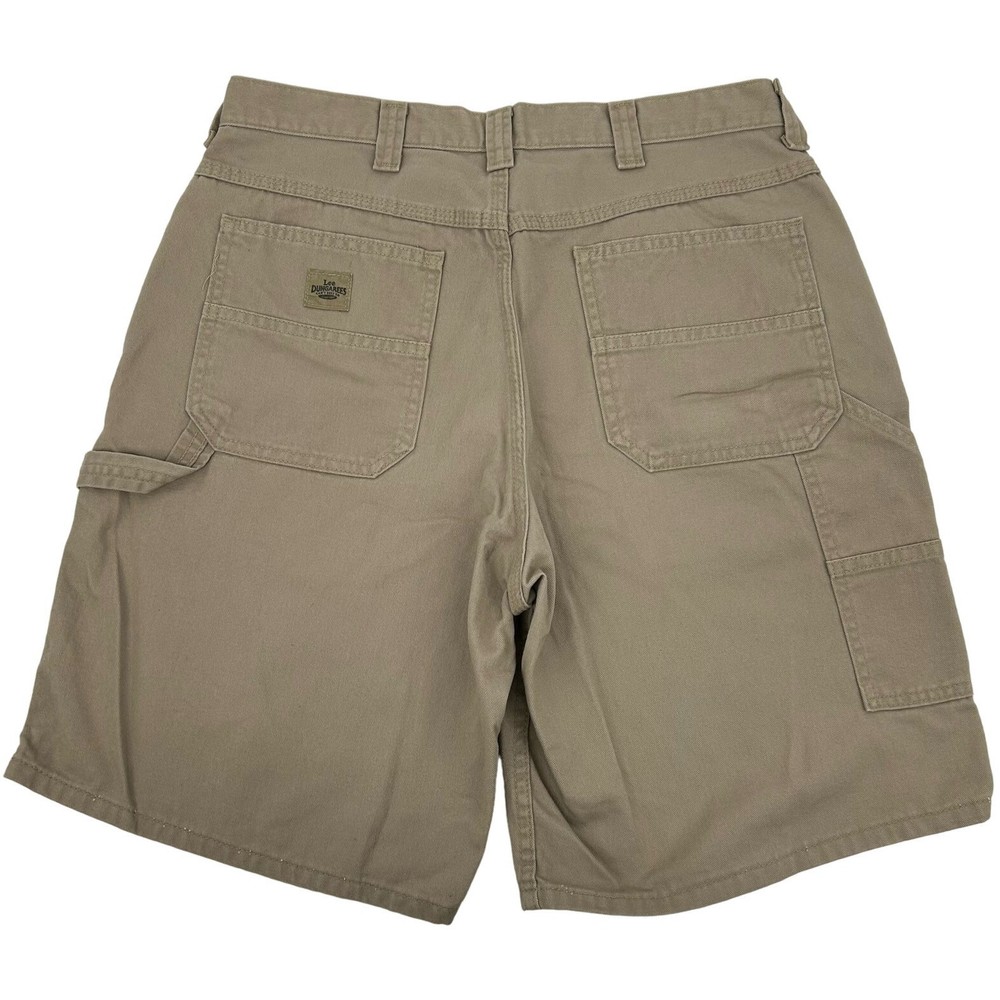 Vintage 90s y2k men's Lee Dungarees khaki canvas carpenter utility denim shorts