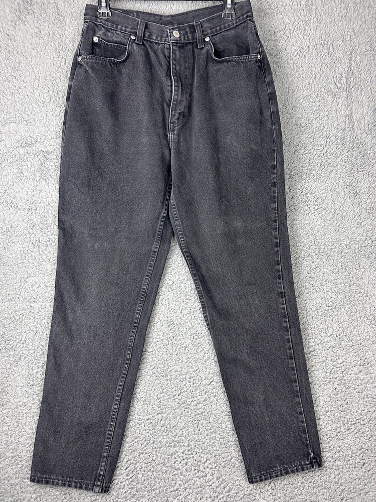 Vintage Jordache Jeans Womens Sz 14 High Waisted Tapered  Made In USA Black-J