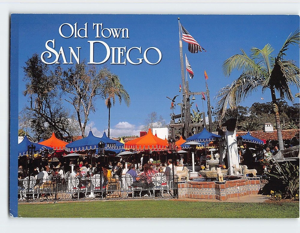 Postcard Bazaar Del Mundo Old Town San Diego California USA