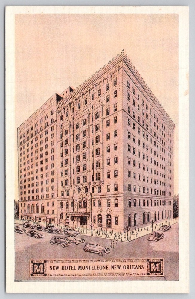 New Hotel Monteleone New Orleans LA Vintage Postcard E. C. Kropp Co.