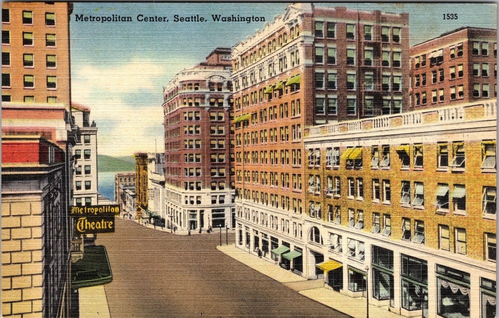 Seattle WA-Washington, Metropolitan Center, Vintage Postcard
