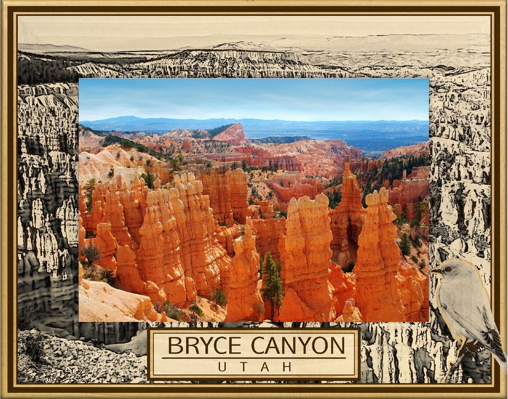 Bryce Canyon National Park Laser Engraved Wood Picture Frame Landscape (4 x 6)