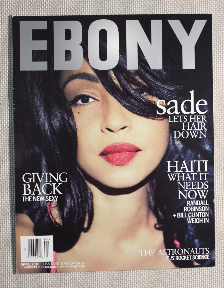 Ebony Magazine April 2010 Sade Cover Issue Complete Good Condition