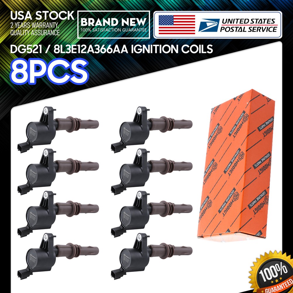 High-Performance 8X Ignition Coil Pack for Ford F-150 4.6L 5.4L V8 DG521