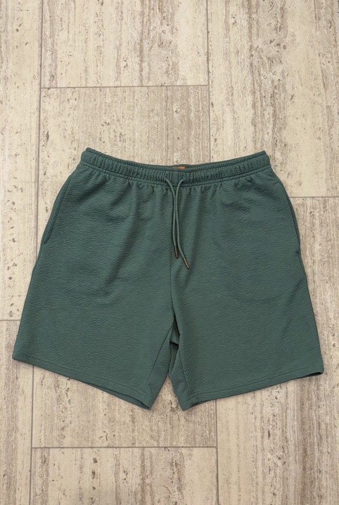 Negative Space Men’s Textured Shorts Small Green Drawstring Beach Lounge Resort