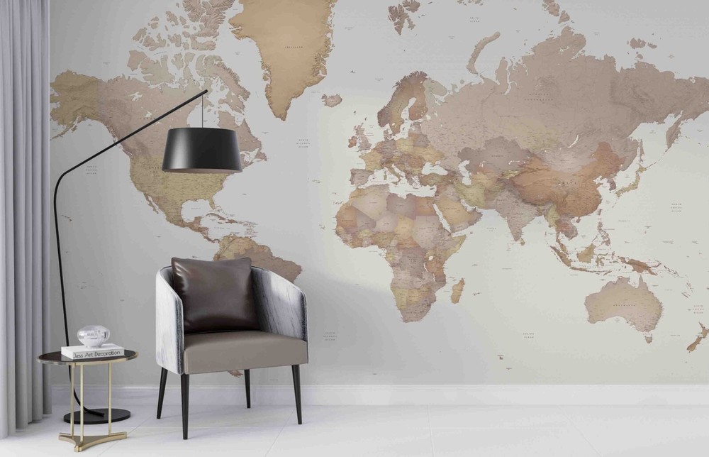 3D World Map Wall Murals Wallpaper Murals Wall Sticker Wall 47