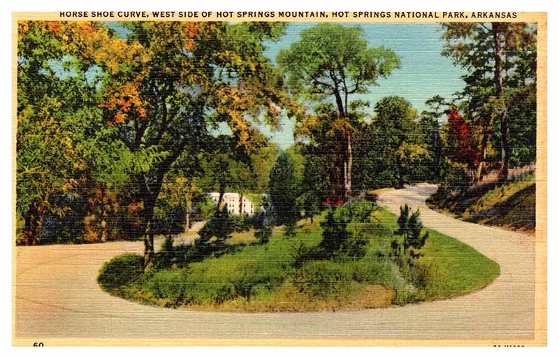 Postcard ROAD SCENE Hot Springs National Park Arkansas AR m/09 AS6621