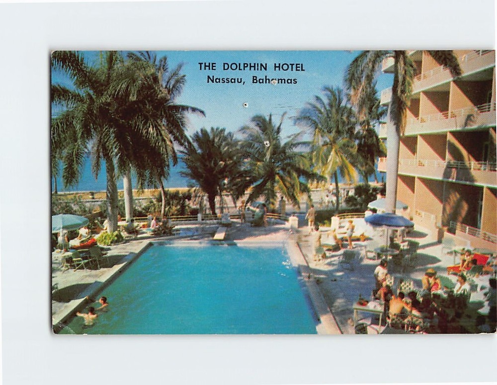 Postcard The Dolphin Hotel Nassau Bahamas