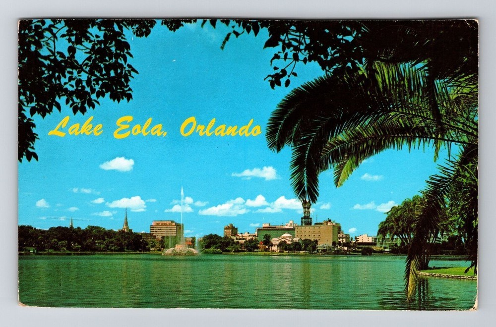 Orlando FL-Florida, Lake Eola, Vintage Postcard