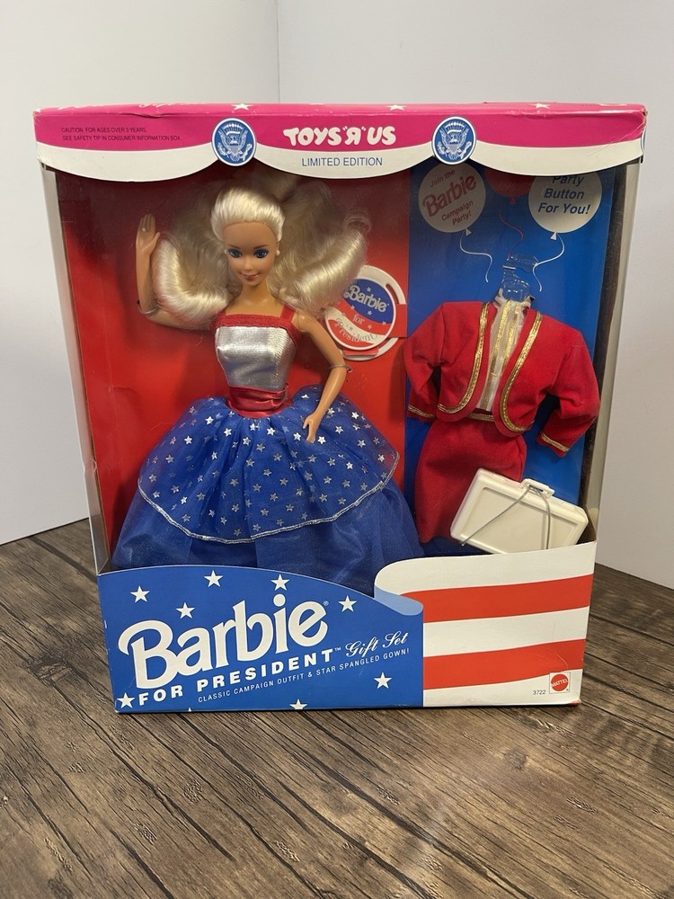 Barbie for President Gift Set 1991 Toys R Us Limited Edition Mattel 3722 NRFB