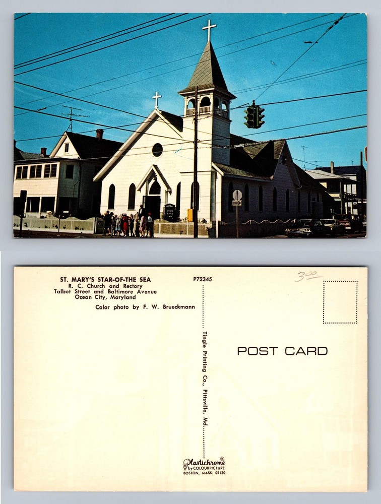 Ocean City, MD-Maryland, St. Mary's RC Church Rectory View Vintage Postcard