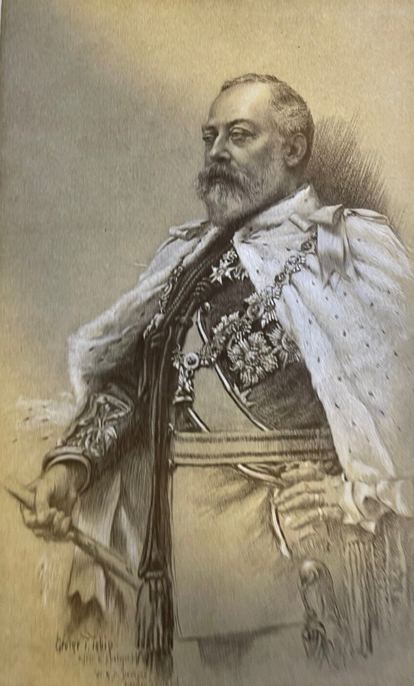 1902 British Royal Family King Albert VII Queen Alexandra