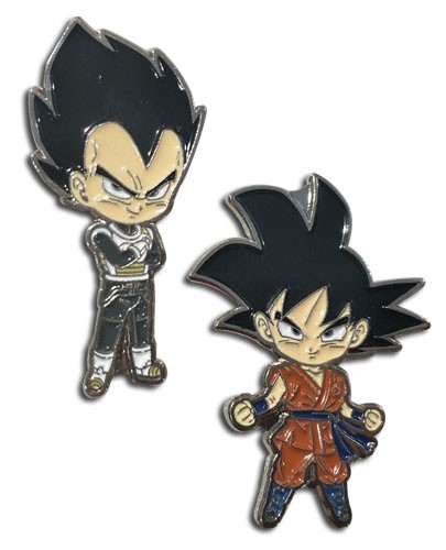 Pin Badge - Dragon Ball Super Goku & Vegeta Enamel Lapel NEW