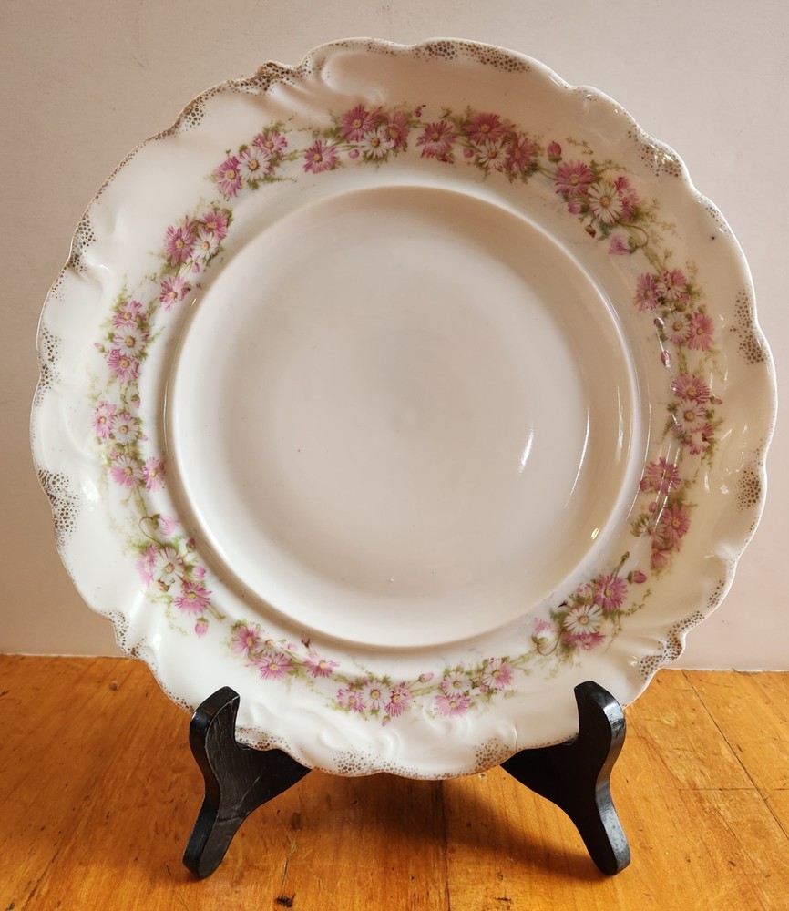 c. 1900–1918 Erdmann Schlegelmilch Porcelain Antique Floral Plate, Germany