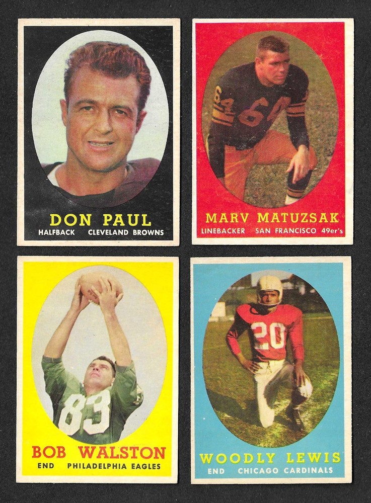 1958 Topps Football SET BREAK:  Choose Your Card (#078 to #132) FREE SHIPPING!