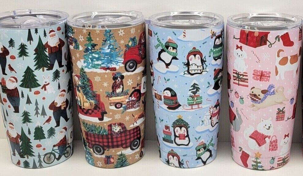 Clementine Christmas Thermal Travel Coffee Mug 20 oz Hot Cold Insulated Tumbler