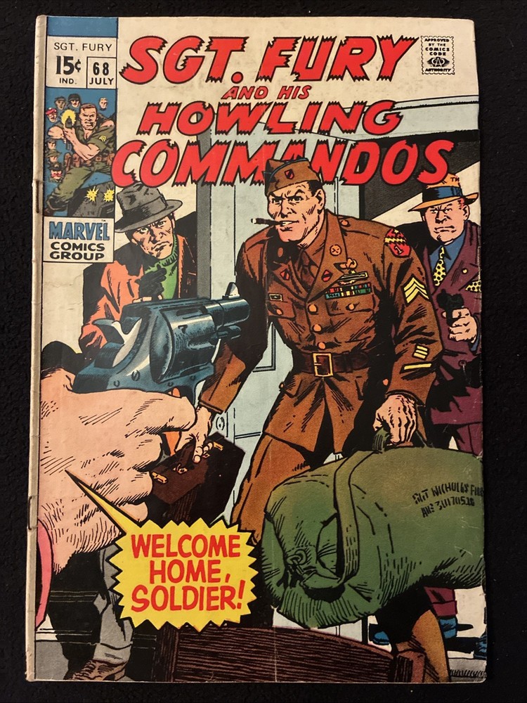 Sgt Fury And His Howling Commandos 68 5.0 Marvel 1969 Dick Ayers M7S
