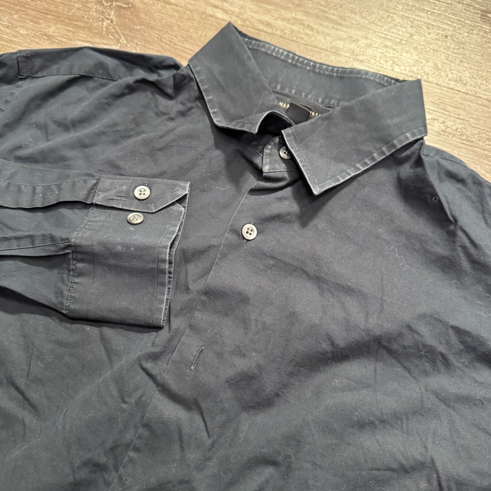 Banana Republic Shirt Mens Large Blue Long Sleeve Button Up Cotton Slim Fit