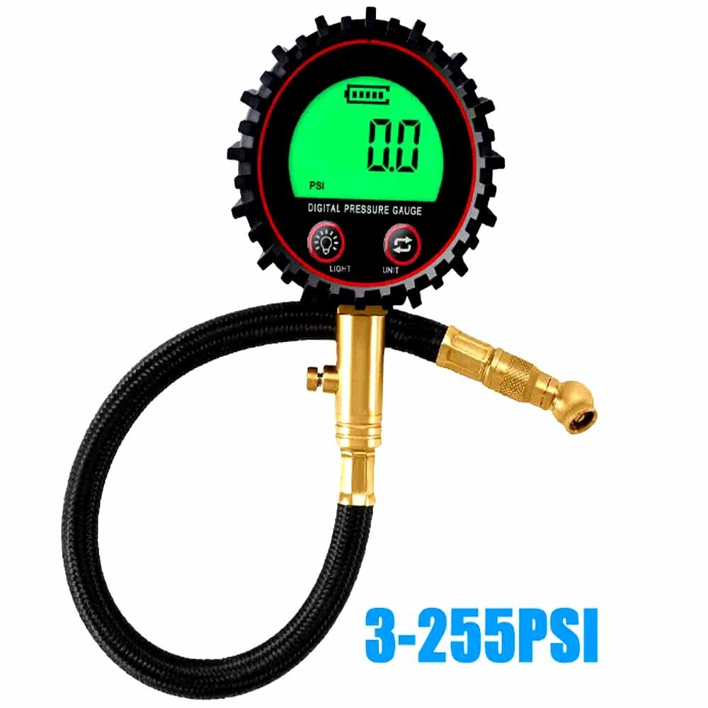 High-Precision 255PSI Digital Tire Pressure Gauge for Cars Trucks Bikes-image
