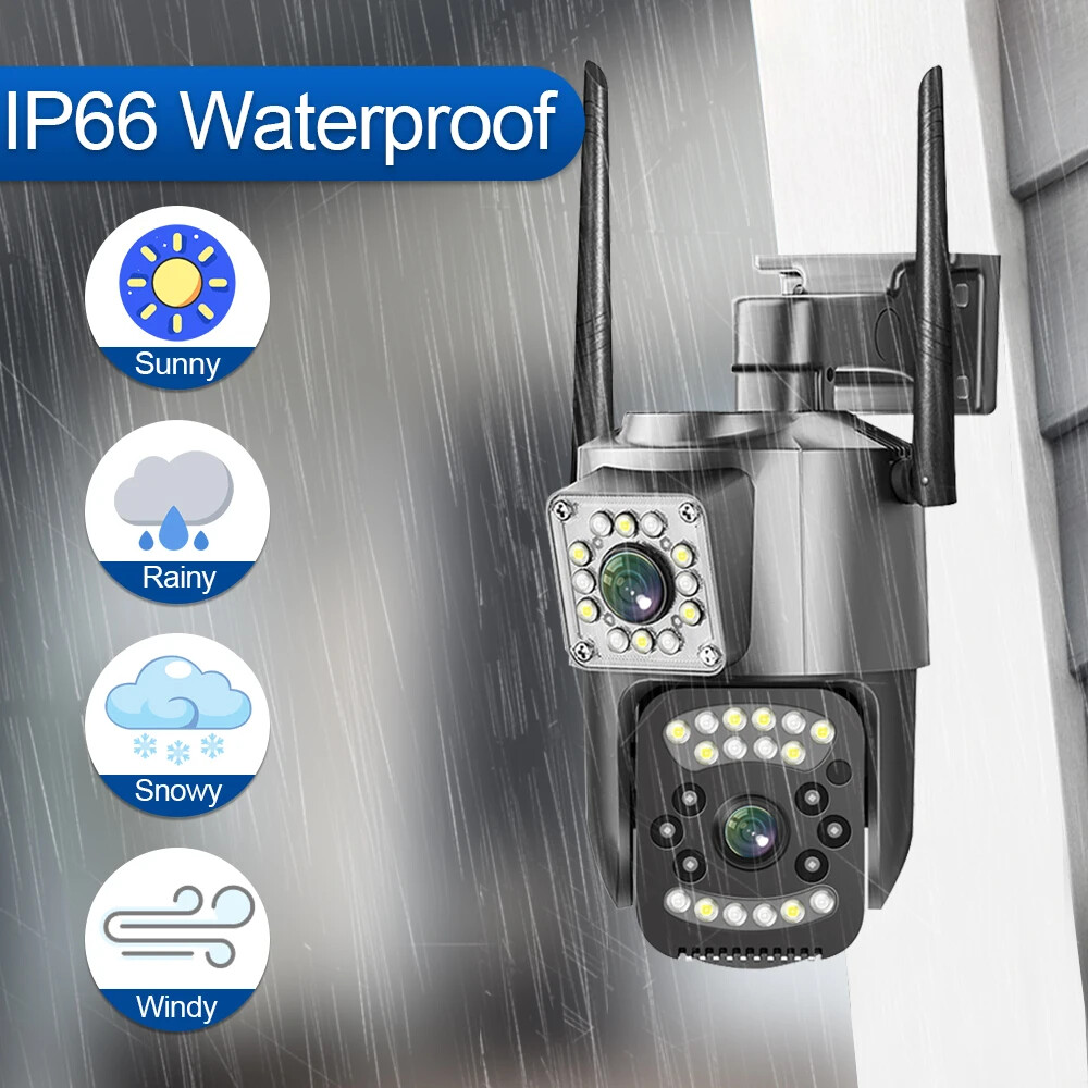 V380 Pro CCTV Camera Dual Lens PTZ WIFI 4MP Wireless Outdoor Surveillance Cam US