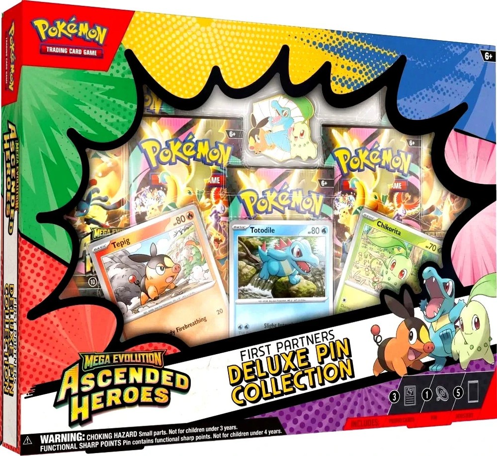Pokemon TCG Ascended Heroes First Partner Deluxe Pin Collection Box Sealed New