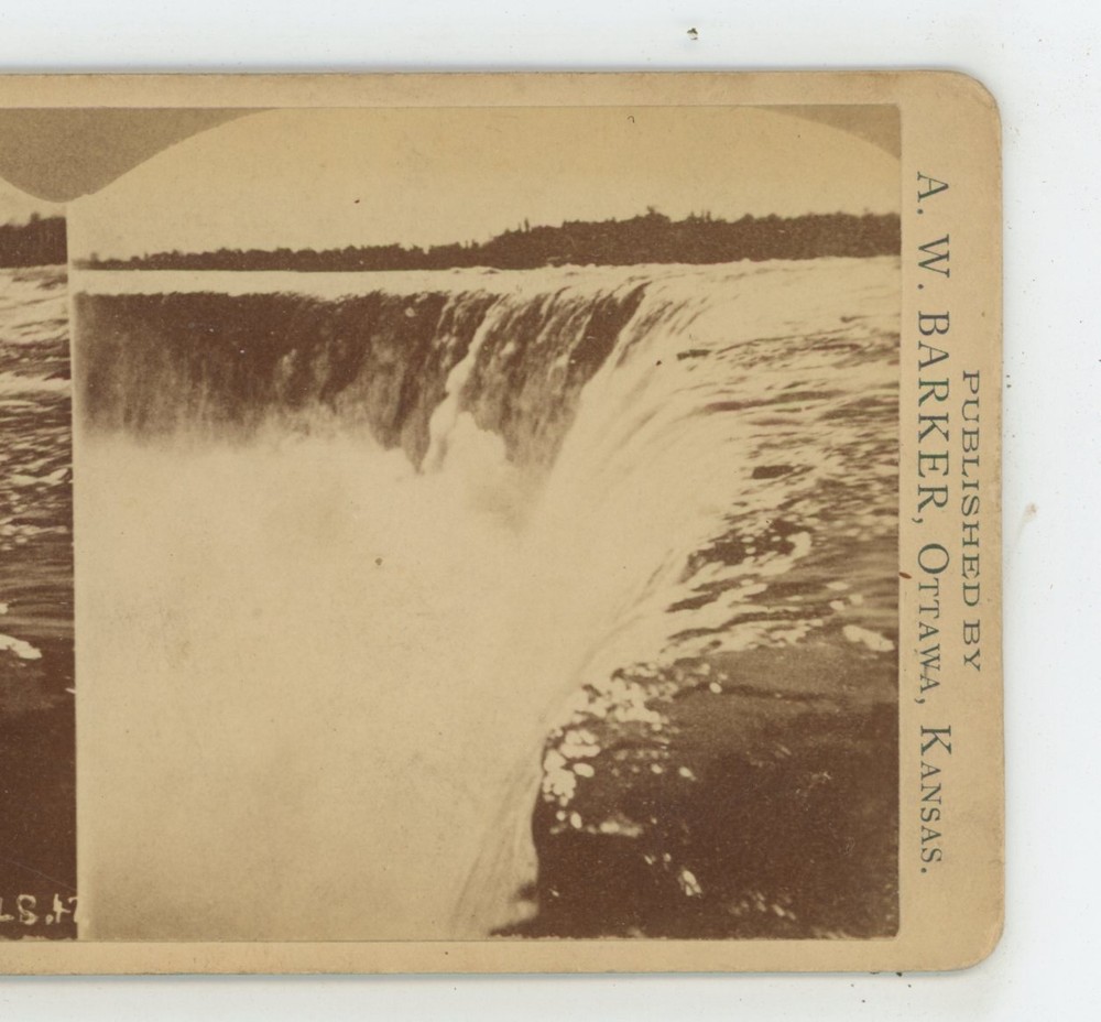 View of Niagara Falls A.W. Barker Stereoview