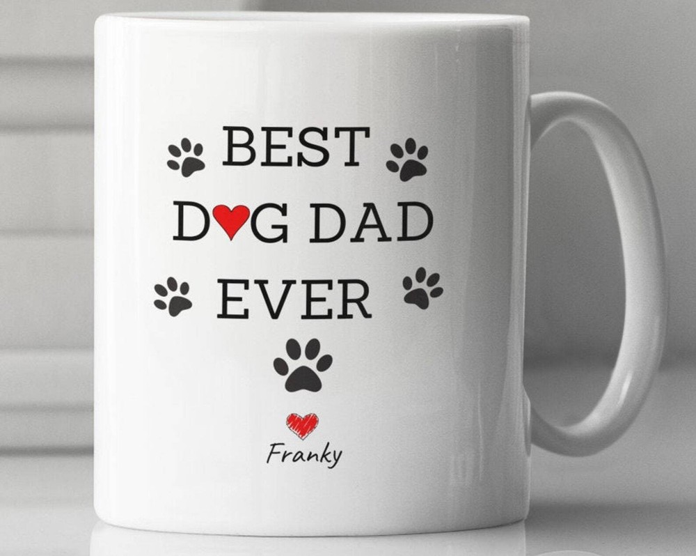 Taza Día del Padre Mejor Perro Papá Ever Perro Papá Regalo Personalizado Perro Regalo Para Él