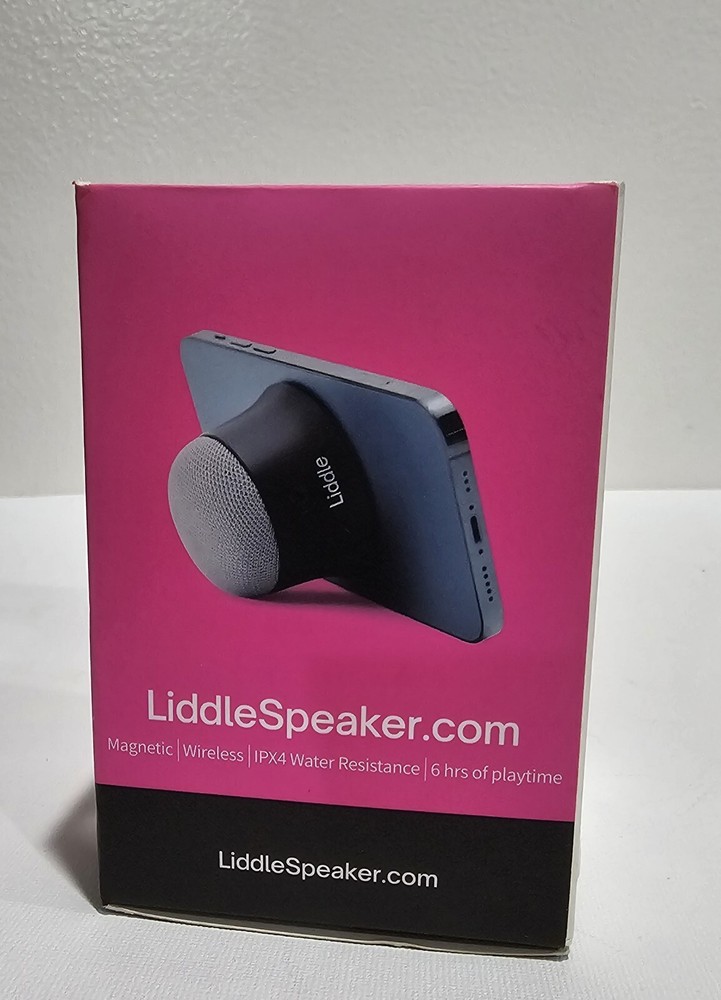 NEW OPEN BOX LIDDLE PORTABLE MAGNETIC WIRELESS SPEAKER & STAND For PHONE/66