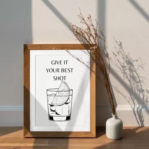 Best Shot Motivational Wall Art Poster - Multiple Sizes Available